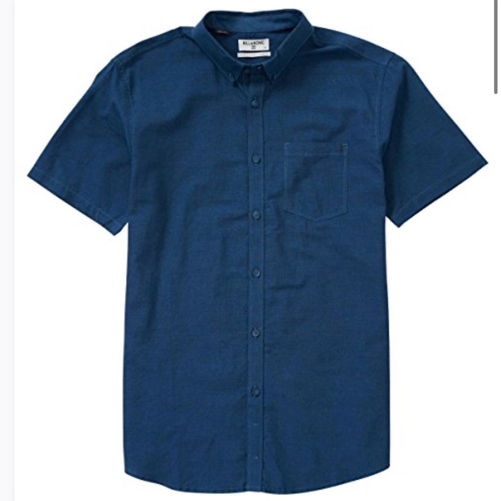 Billabong All Day Chambray Casual Button Up Shirt Large